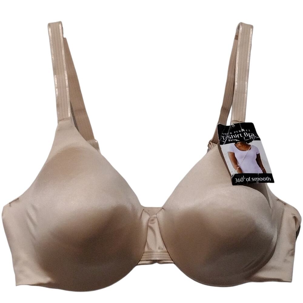 NWT Bali T-Shirt Underwire Bra Nude Smooth U Concealing Size 42C